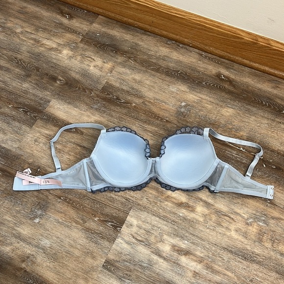 Victoria Secret Bra Size 32DD Blue Lace  Dream Angels Demi Romantic Sexy - Picture 10 of 13